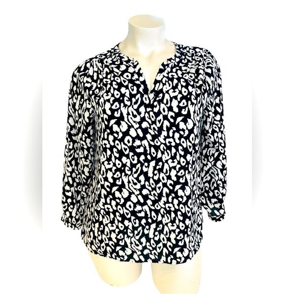 Lane Bryant Split-Back Blouse Animal Print - Picture 1 of 11
